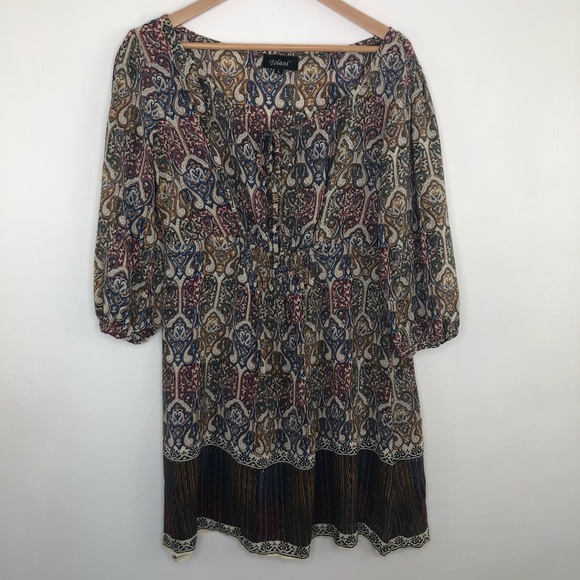 Tolani Dresses & Skirts - Tolani Boho Silk Dress Tunic